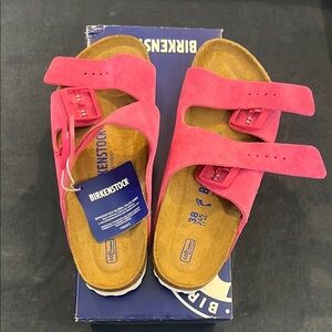 Birkenstock Pink Sandals — Fuchsia Tulip